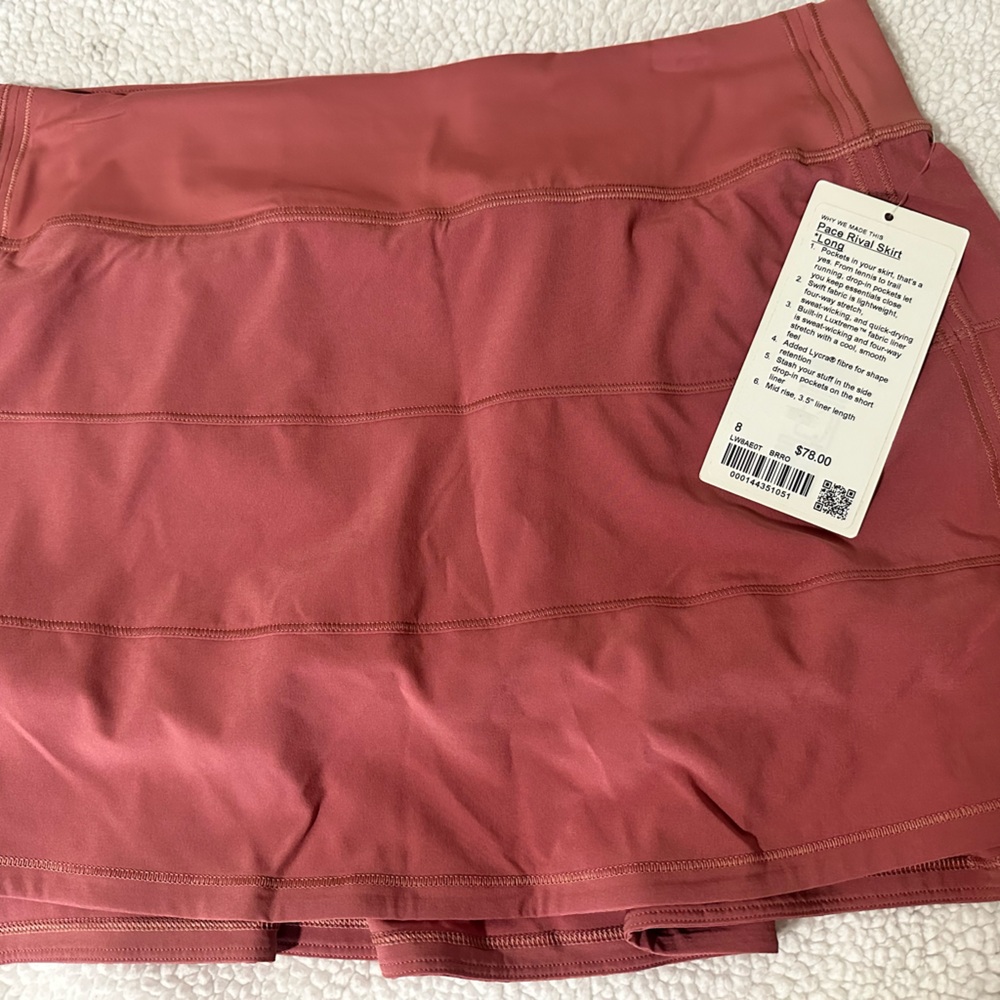 Lululemon pace rival skirt long 8